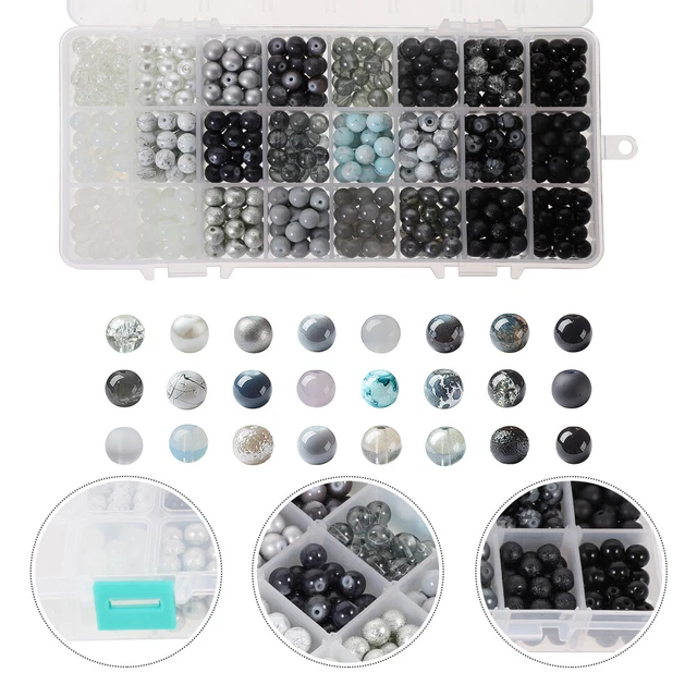 Beaded Jewelry Making Kit DIY Craft Charms Round Beads Jewelry Necklace Gradient
