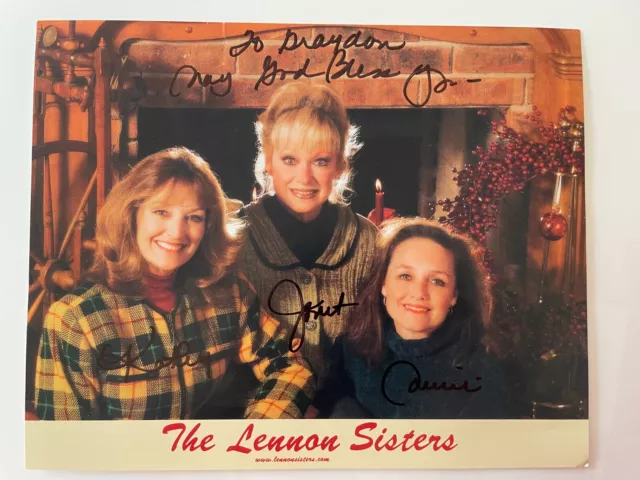 The Lennon Sisters - Kathy, Janet & Dianne - Original Hand Signed Autographs
