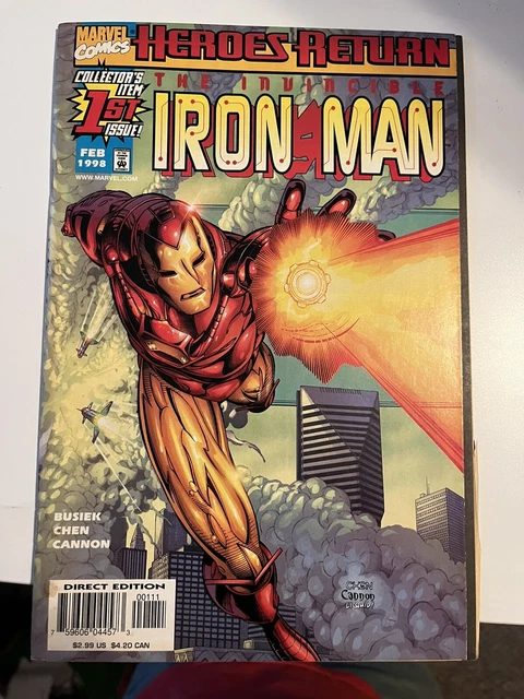 INVINCIBLE IRON MAN #1 Heroes Return (Marvel 1998) Collector’s 1st Issue