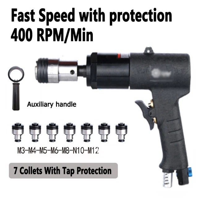 400Rpm Air Drilling Gun Pneumatic Drill  Tapping Machine M3-6 M8 M10 M12 Chucks