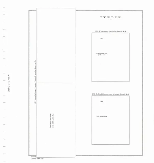 Italia 1985 / 1988 Fogli Marini Modello King Quartine Usato 50 Fogli Mf69871