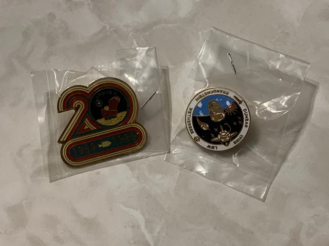 NASA Apollo 11 20th Anniversary Pin Apollo 11 1969-1989 Pin,Lapel Pin Dunbar