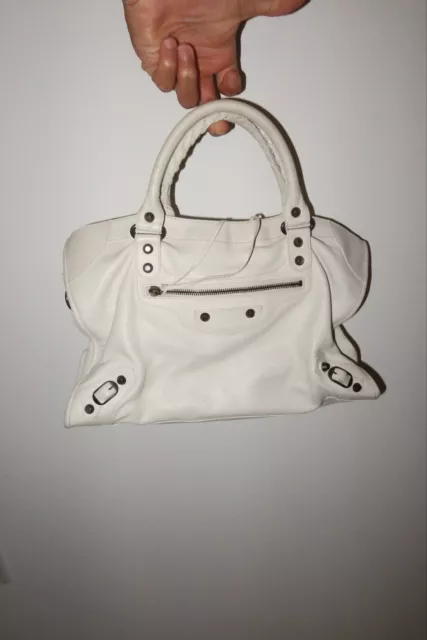 Balenciaga classic city edge bag white