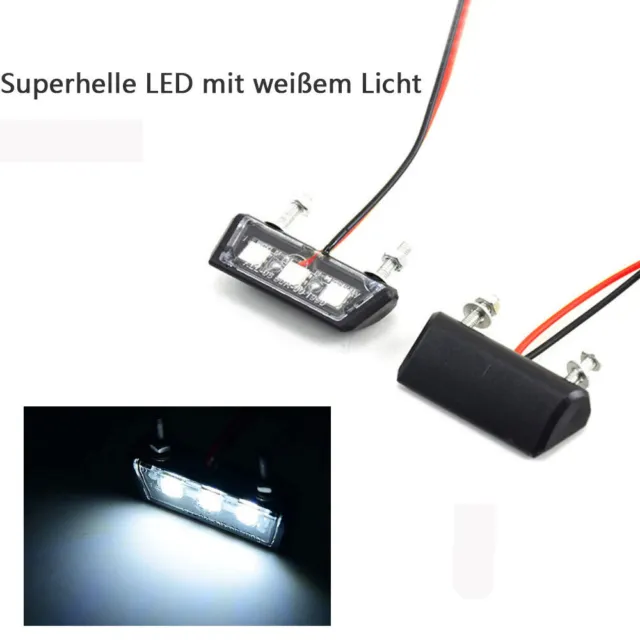 1x LED Kennzeichenbeleuchtung Mit Reflektor Für Motorrad Quad Roller  Anhänger