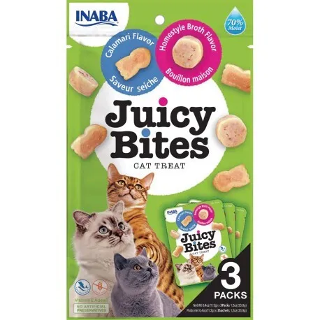 Churu Juicy Bites Calamar Y Caldo Casero Para Gatos