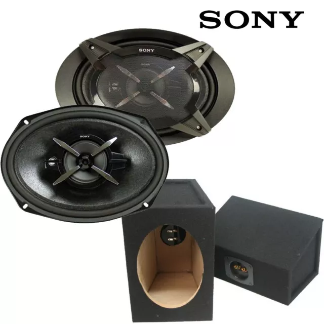 Sony XS-FB6930 6x9” 3-Way Coaxial Shelf Speakers 900W Total Power + Black Boxes