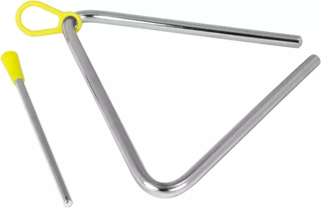 TIGER TRI7-MT 15CM (6") Heavy-Duty Steel Triangle Instrument, Complete with Rubb