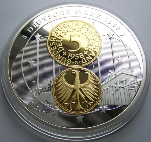 5 Dm / Mark Münze / Silberadler 1958 J - 70 Mm - Medaille - Silber Auflage - Pp