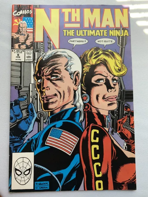 Nth Man The Ultimate Ninja Marvel Vol 1 #9 Feb 1990 Vintage Comic Book