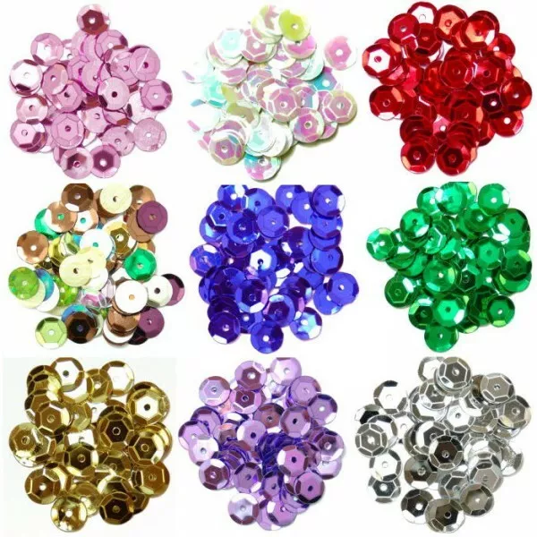 Trimits 8mm Cup Sequins 12 Colours Sewing Embellishments