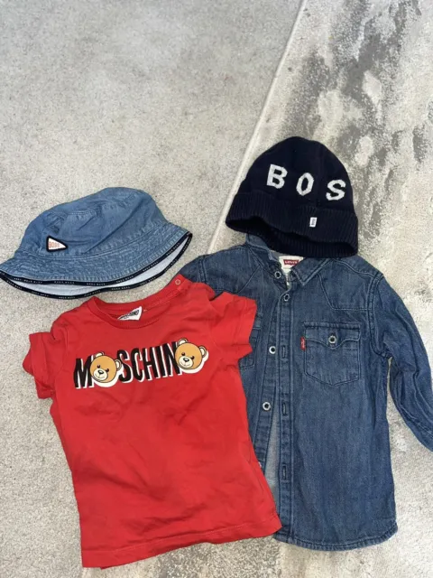 Baby Moschino & Levi Top 18 Month - Boss Hat And Boss Bucket Hat