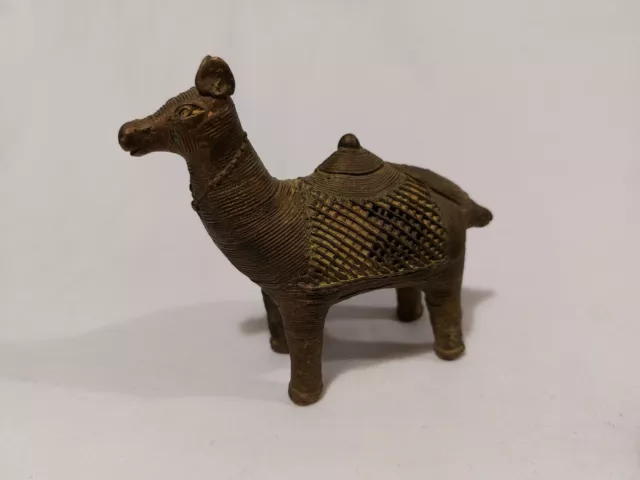 Vintage Bronze Camel - Indian Bronze Dhokra Asian Lost Wax Cast Dromedary