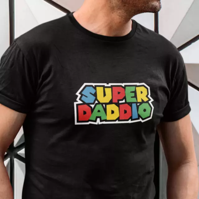 My Super Daddio T-Shirt Top - Father's Day Dad Daddy Retro Gamer Gift Present