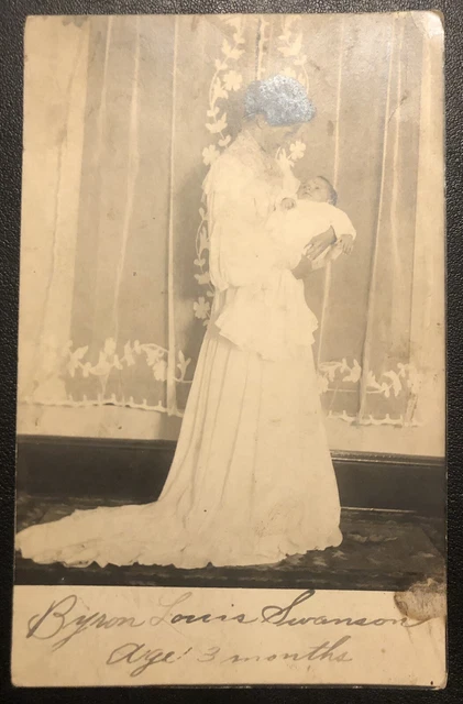 Rppc 1914 Byron Louis Swanson Sheffield IA ? to Wetmore PA Real Photo Postcard