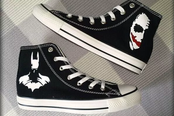CONVERSE ALL STAR Personnalise Joker Batman Total Black Chaussures Unisexe Adult EUR 176 07 PicClick FR