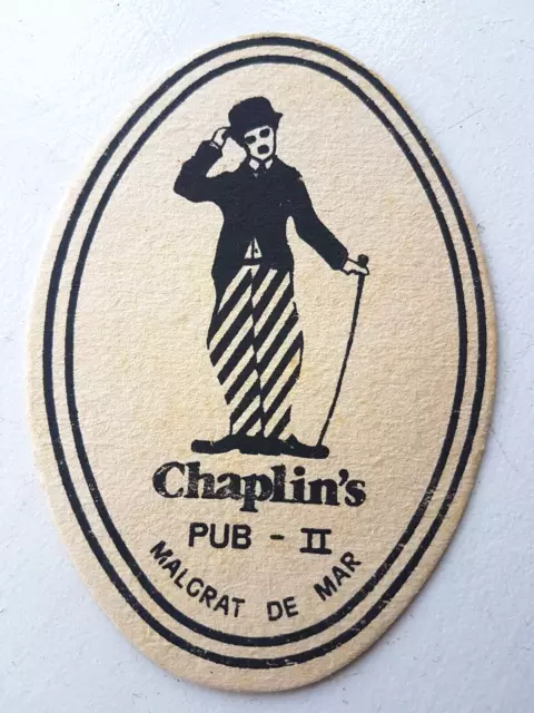 Vintage CHAPLINS - PUB II - Malcrat De Mar... Biermatte/Untersetzer
