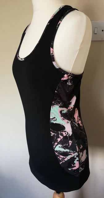 Top da donna XT Lifestyle nero palestra yoga racer schiena taglia S