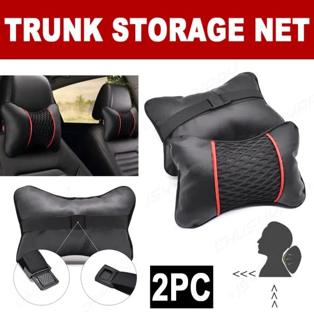 Car Seat Headrest Pad Memory Bone Shape Pillow Head Neck Rest Support Cushion 2x
