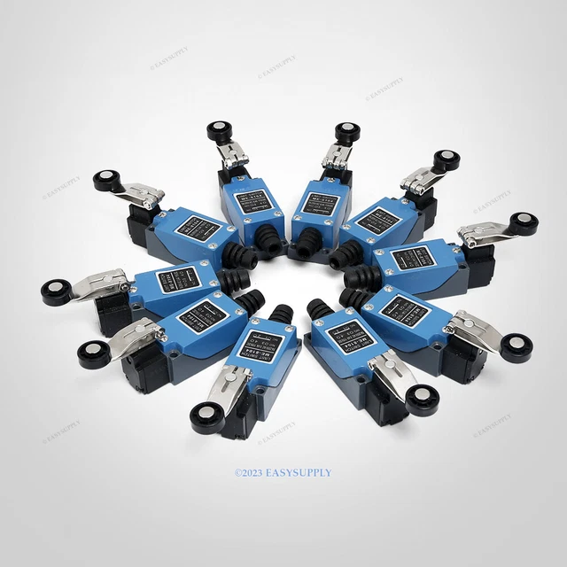 10pcs Terminal Cuivre Micro Interrupteur 1NO 1NC Rouleau à Charnière Longue 4Pin