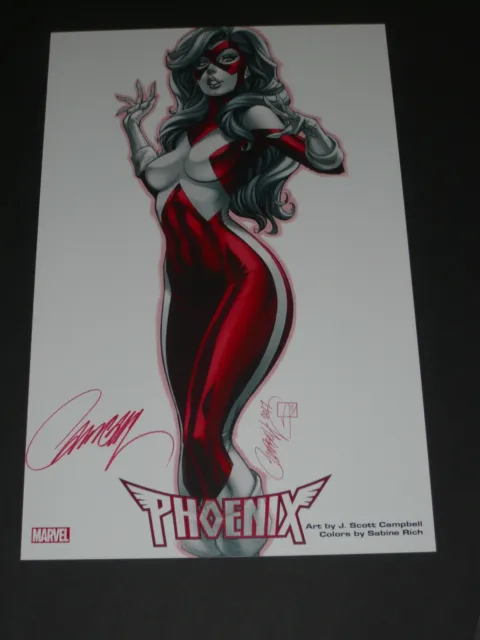 Phoenix Art Print #3 Signed By J Scott Campbell 11X17