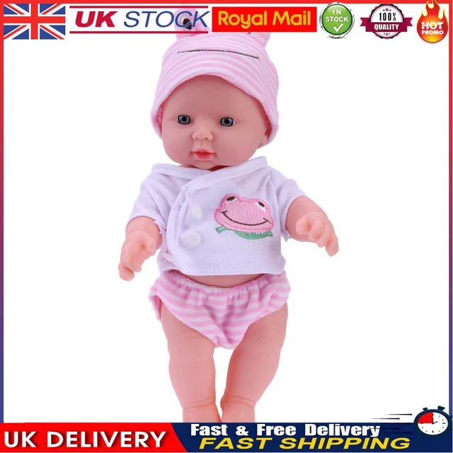 30cm Finished Doll Washable PVC 3D Prop Doll Baby Companion Toys (Pink)