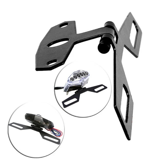 1PCS Motorcycle Off-road BIke License Plate Holder Frame Bracket Rear Light US