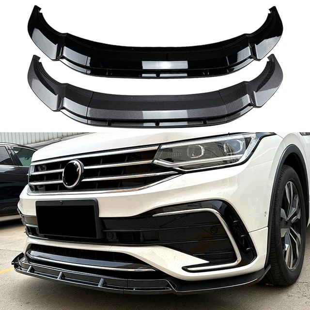 Kohlefaser-Optik Frontspoiler Lippe Splitter Für VW Tiguan R Line 2021-2023