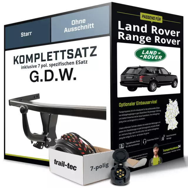 Anhängerkupplung starr für LAND ROVER Range Rover +E-Satz AHK NEU ABE