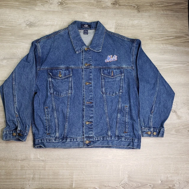 New York Mets Vantage Mens Jean Denim Jacket Size XL New York Mets Vantage Mens Jean Denim Jacket Size XL
