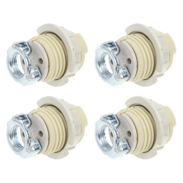 4 pz portalampada in ceramica G9 supporto in plastica per luce beige