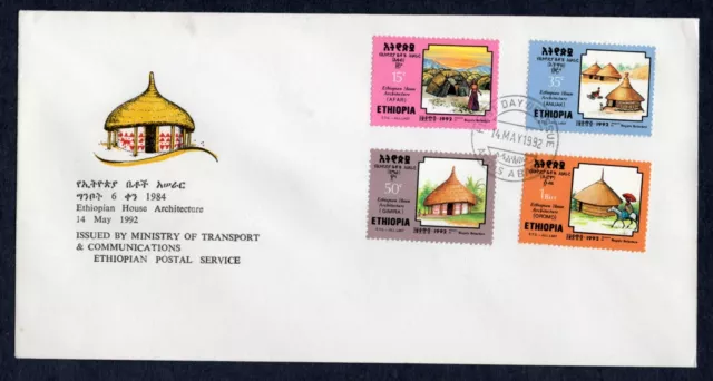 Architecture Traditional Houses 1992 Ethiopia Fdc