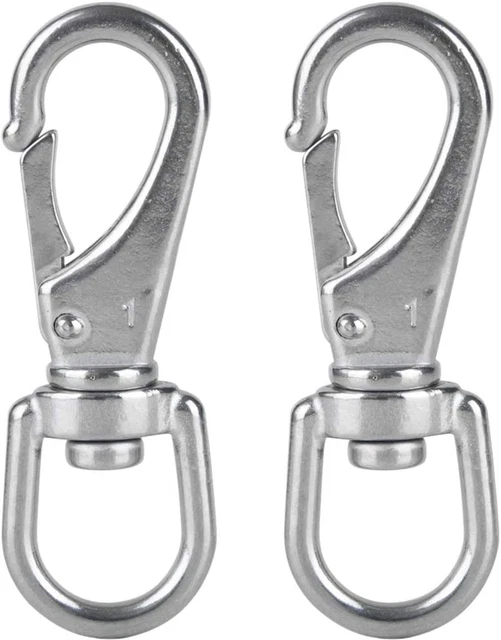 Stainless Steel Swivel Eye Snap Hook, Heavy Duty Diving Clips, Big Flag Pole Cli