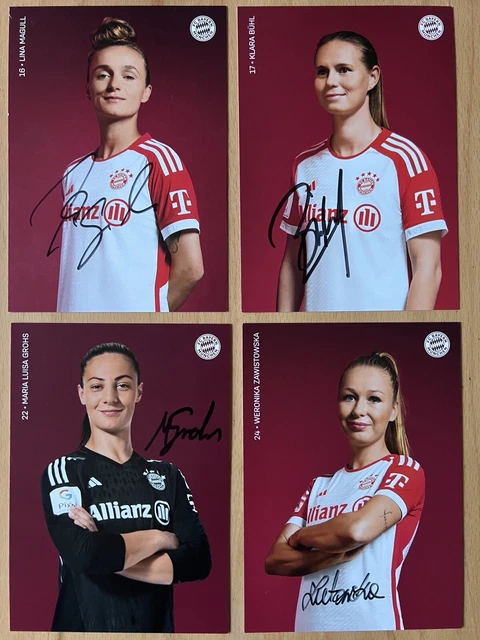 Das FC Bayern-Team Stiftet Signierten Autogrammkartensatz