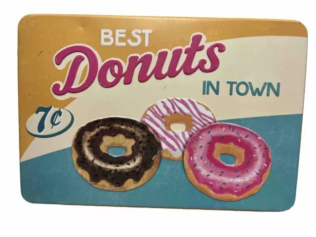 Donuts Nostalgic Art Made in Berlin EMPTY Collectible Tin Storage Container