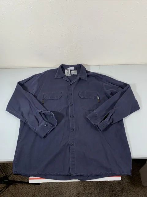 Men's Westex Ultra Soft Long Sleeve Button Up Flame Resistant Shirt Size 2XL
