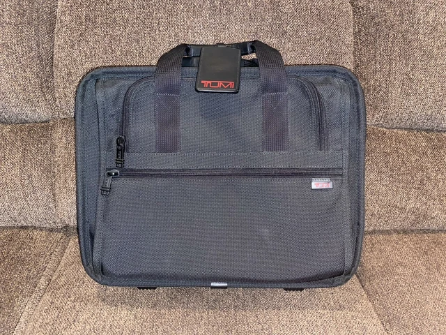 TUMI Alpha Black Rolling Briefcase Bag
