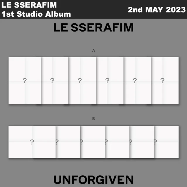 LE SSERAFIM UNFORGIVEN 1st Album (VER.1) - K-POP Sigillato Con Gift Card