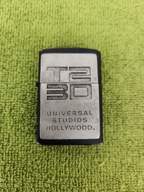T2 3D Universal Studios Hollywood Lighter Ride Souvenir China Case, Zippo Inside
