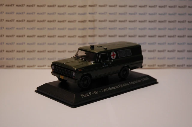 Voiture Miniature Ford F-100 Ambulance 1969 échelle 1:43 - Altaya, Neuf Sous Boîte