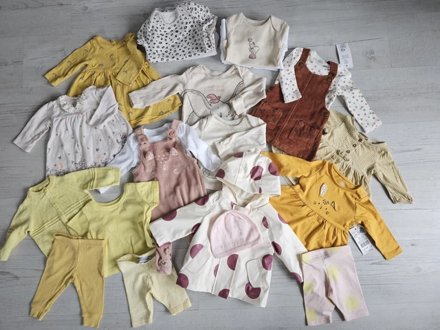 Baby 🩷 Girl Clothes Bundle Size 0-3 Months / Jacket / Leggings / Yellow Outfits