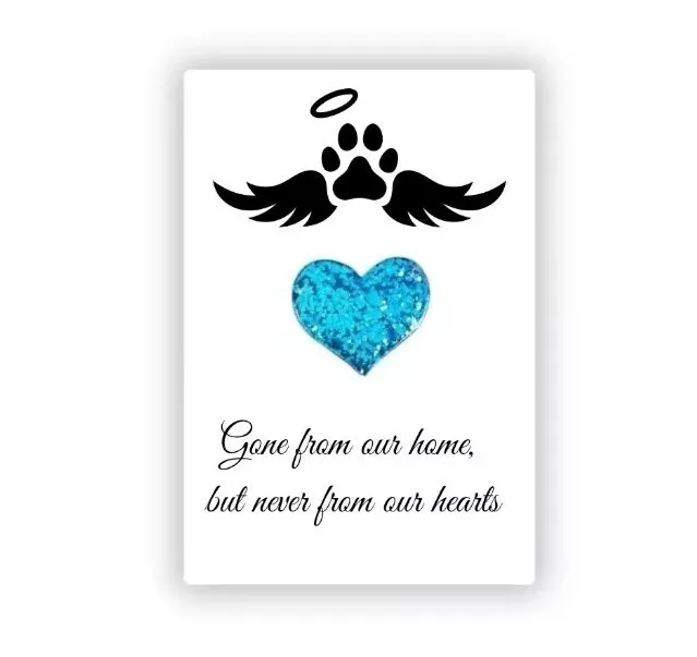 Loss Of Pet Hug Token. Card With  Heart Pocket Hug. Loss Of Dog, Cat. Memorial