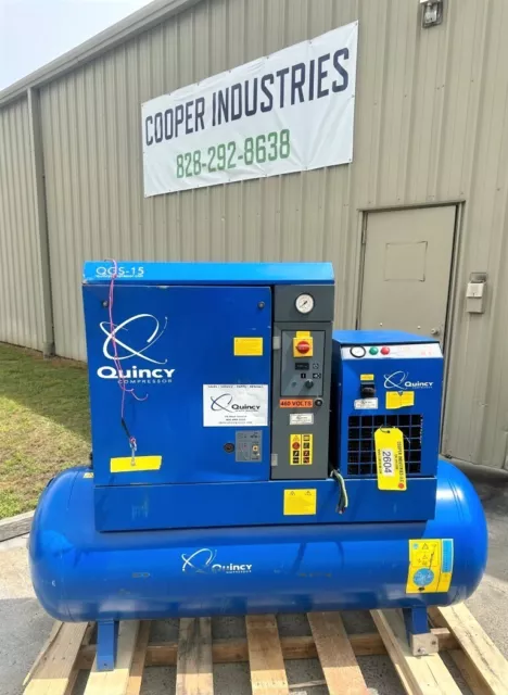 11 Kw Quincy Compressor Type Qgs15Dcsa/Ul With Refrigerated Air Dryer