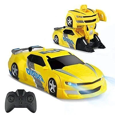 Baztoy Robot Voiture Transformable – RC Télécommandée – Monte Au Mur – LED – Cadeau Enfant 3-12 Ans