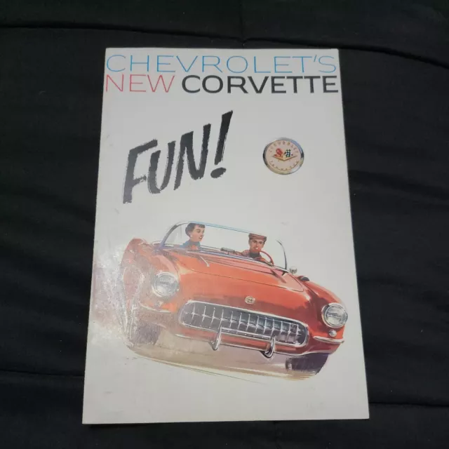 Chevrolet New Corvette Dealer Factory Vtg Original Sales Brochure Catalog 1956