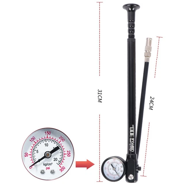 HIGH PRESSURE AIR pump for mountain bike shock absorbers 59 characters