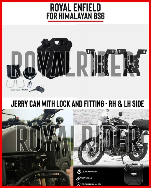 PER ROYAL ENFIELD Himalayan BS6 "Tanica con serratura e raccordo" sinistra/nero EUR 82,61