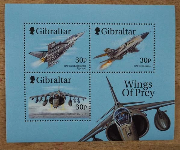 1999 Gibraltar; 200 Blocks Flugzeug, Bl. 38, postfrisch/MNH, ME 800,- 2