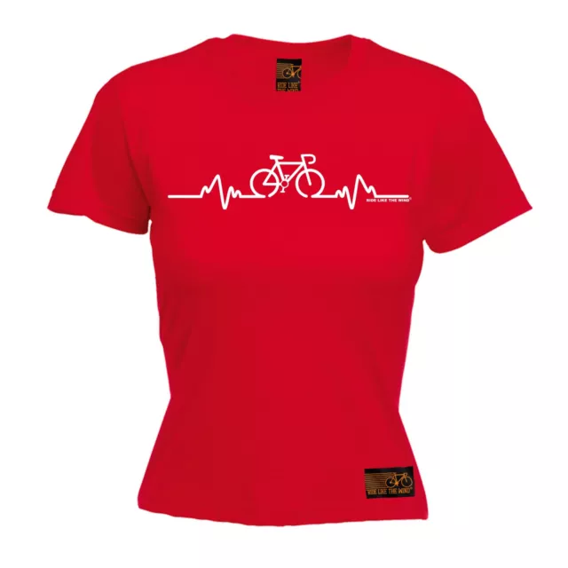 Cycling Bike Heart Beat Pulse WOMENS T-SHIRT Cyclist Bike Funny birthday gift