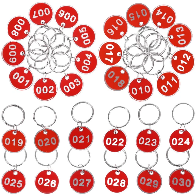Numeric Tags 30PCS NUMBER TAGS Identification Number Tags Portable Number Tags ...