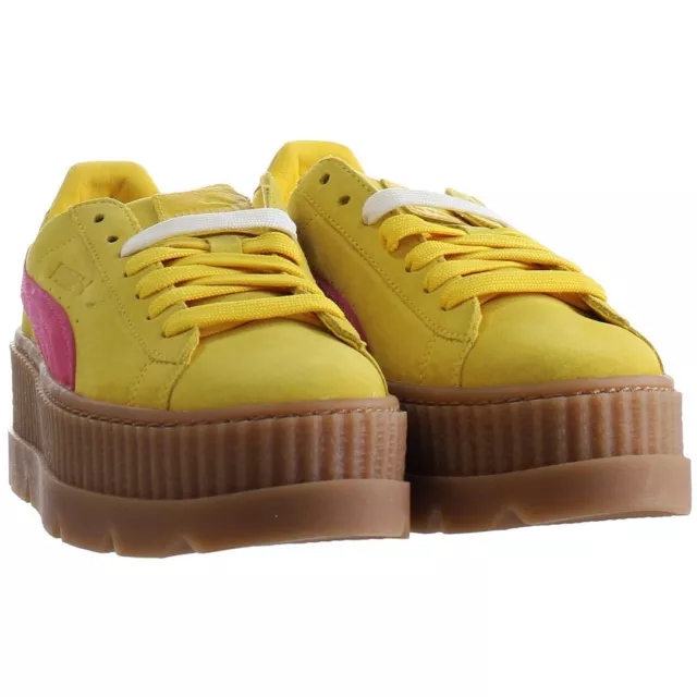 Puma Fenty By Rihanna Cleated Creeper Lace Up Suede Womens Trainers 366268 03 2
